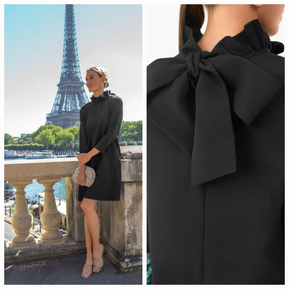 NWT Tuckernuck Long Sleeves Mini Black Daphne Dress Size Medium